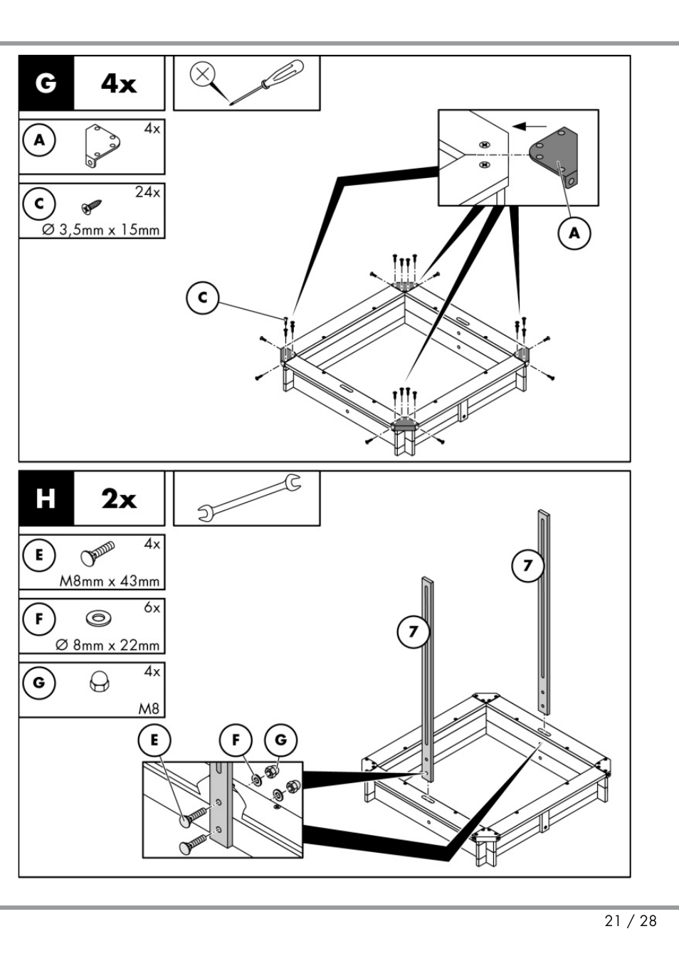 Playtive Sandpit User Manual | Page 21 / 28