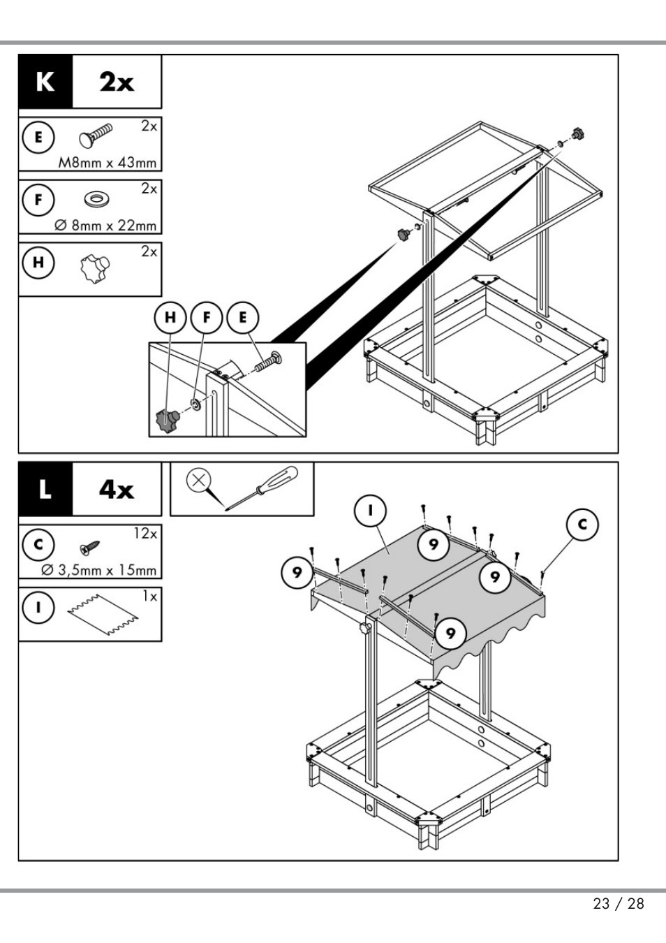 Playtive Sandpit User Manual | Page 23 / 28