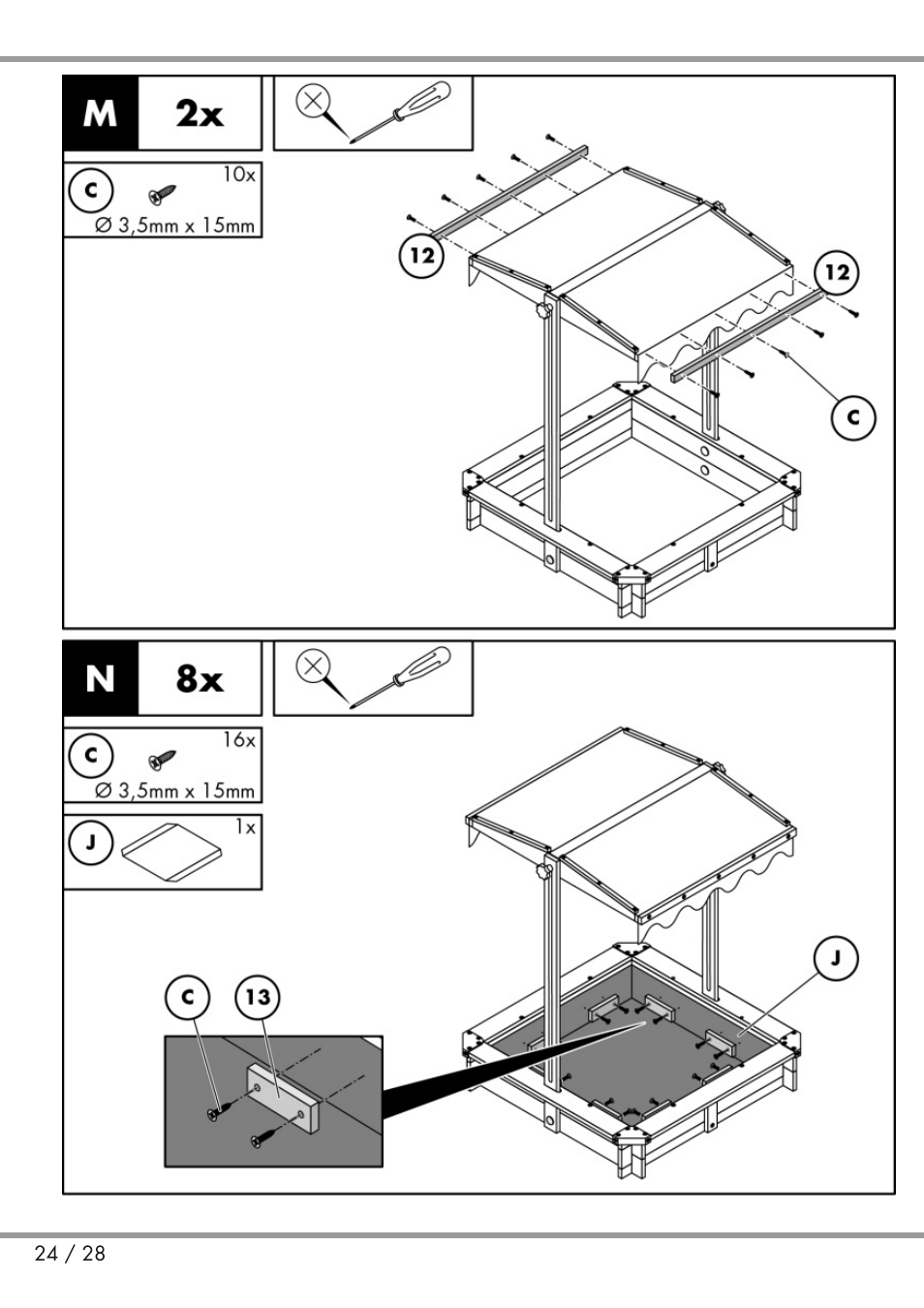 Playtive Sandpit User Manual | Page 24 / 28