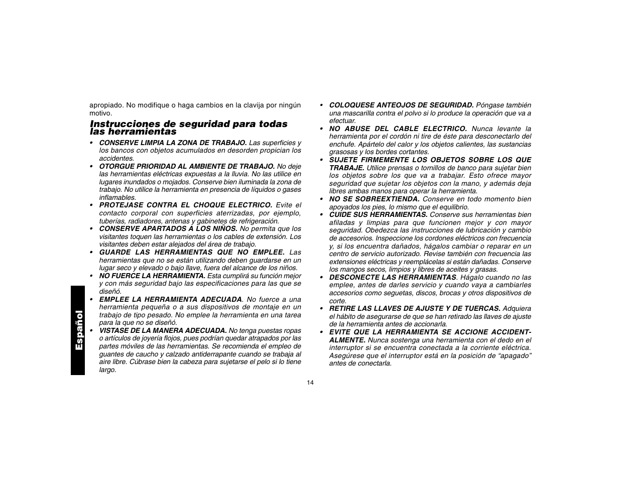 DeWalt DW160 User Manual | Page 16 / 24