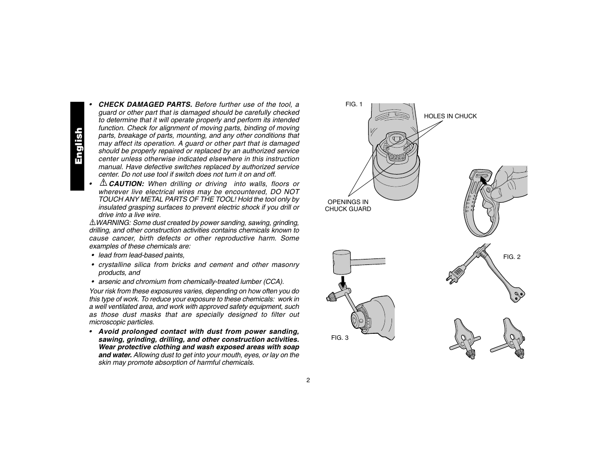 English | DeWalt DW160 User Manual | Page 4 / 24