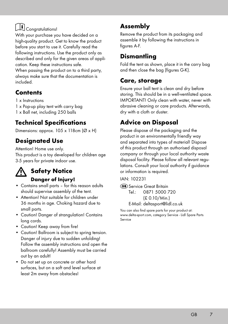 Playtive Pop-up Play Tent User Manual | Page 5 / 6