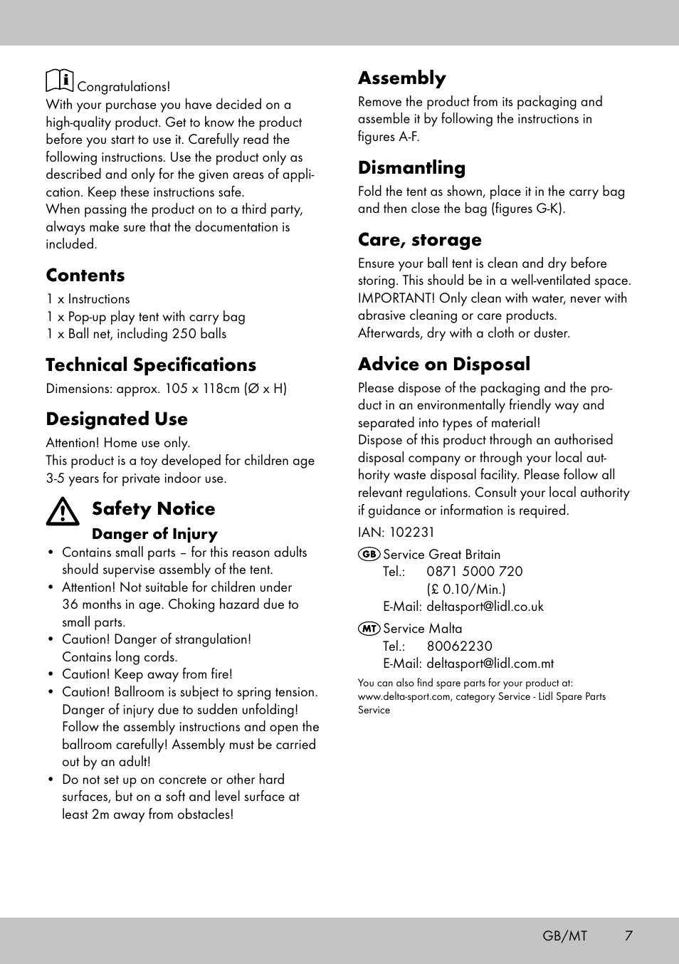 Playtive Pop-up Play Tent User Manual | Page 5 / 6