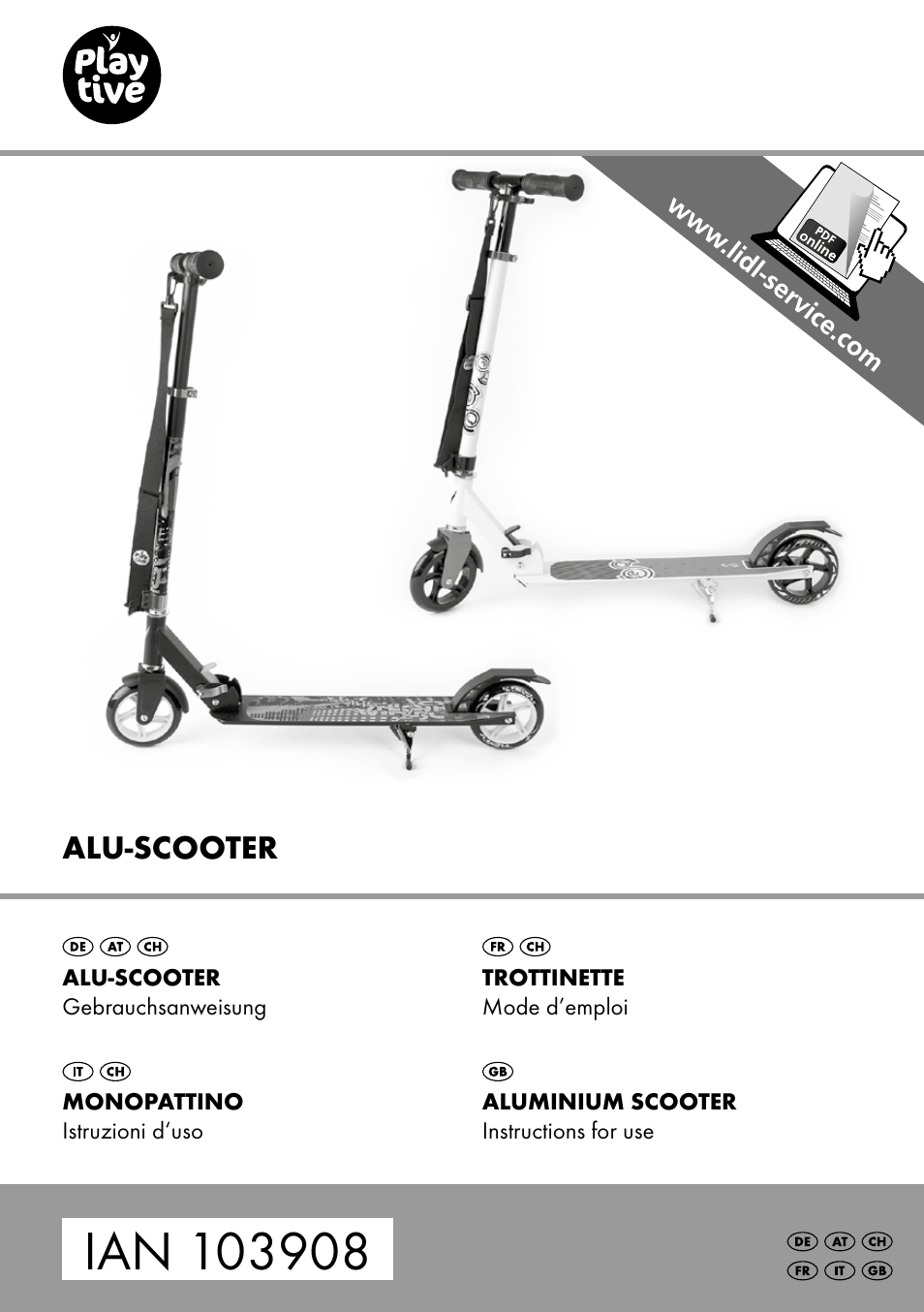 Playtive Aluminium Scooter User Manual | 20 pages