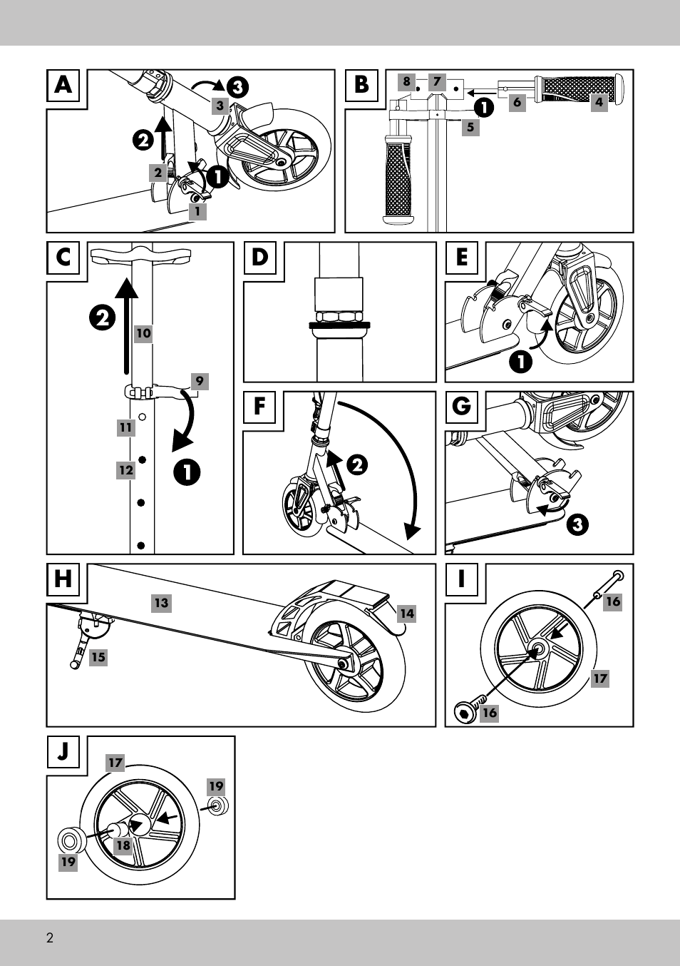 Ef g a | Playtive Aluminium Scooter User Manual | Page 2 / 28