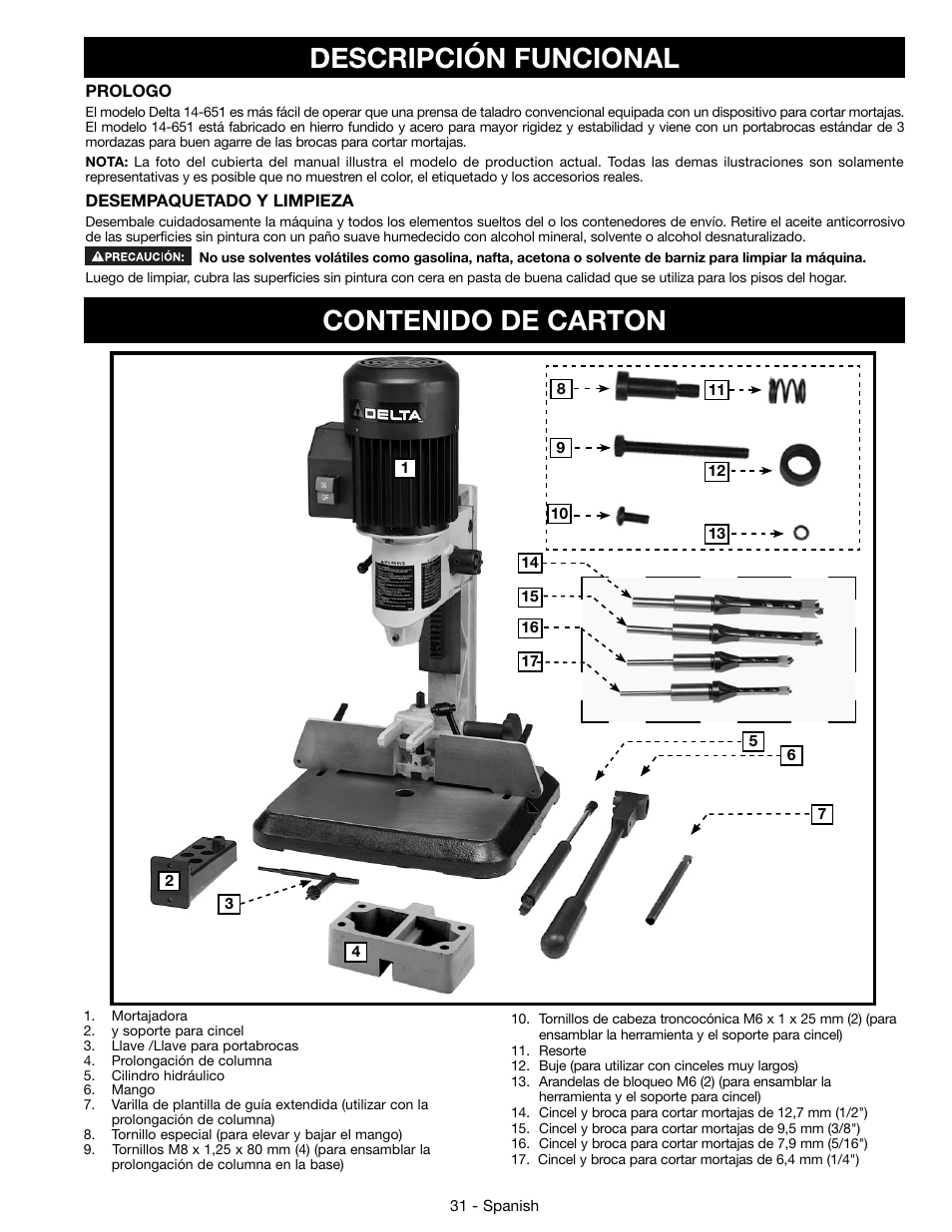 Delta 14-65l User Manual | Page 31 / 40