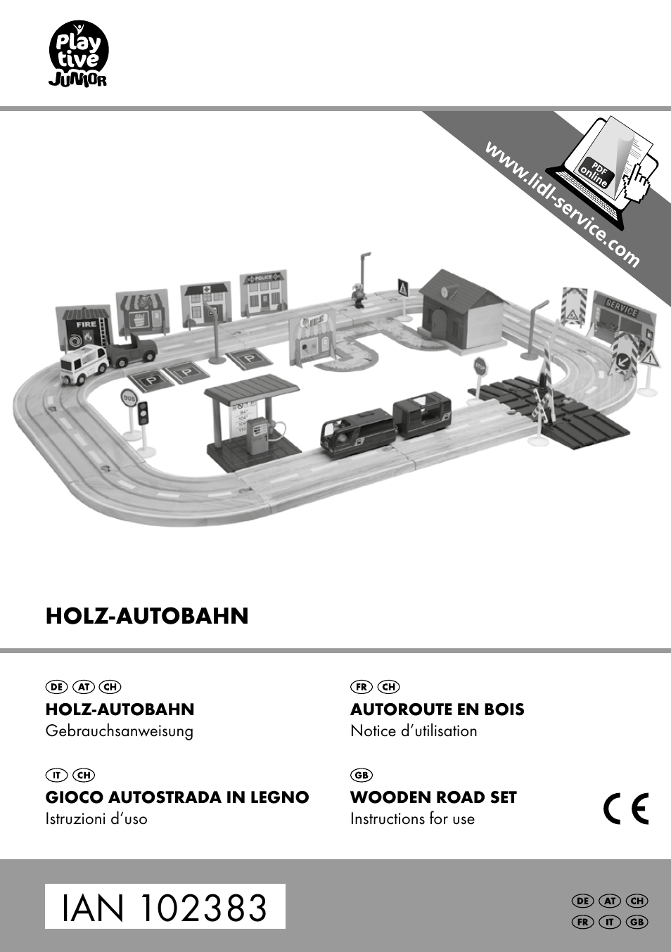 Playtive WOODEN ROAD SET User Manual | 13 pages