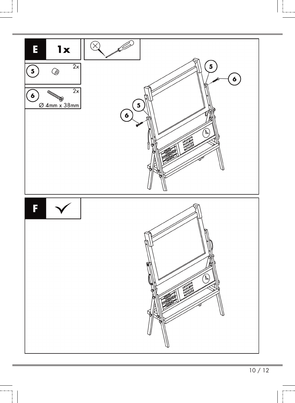 Playtive Kids' Easel User Manual | Page 10 / 12