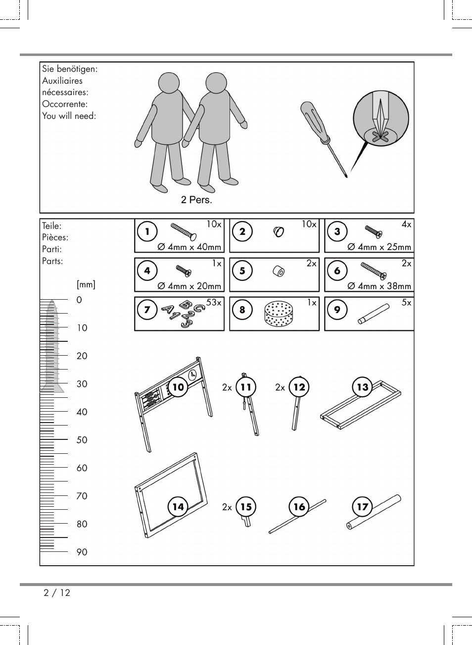 Playtive Kids' Easel User Manual | Page 2 / 12