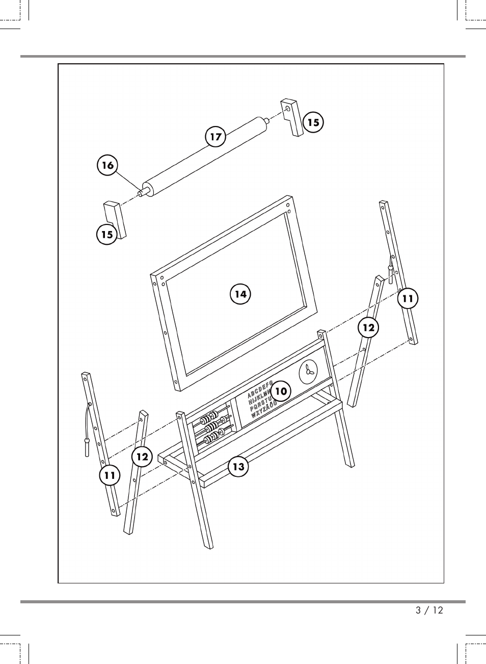 Playtive Kids' Easel User Manual | Page 3 / 12