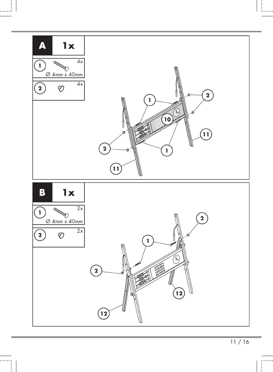 Playtive Kids' Easel User Manual | Page 11 / 16