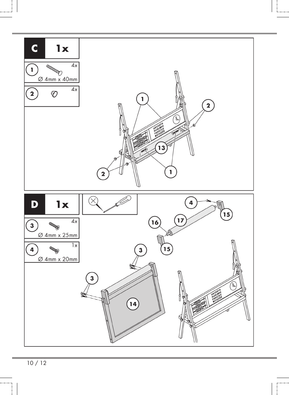 Playtive Kids' Easel User Manual | Page 10 / 12