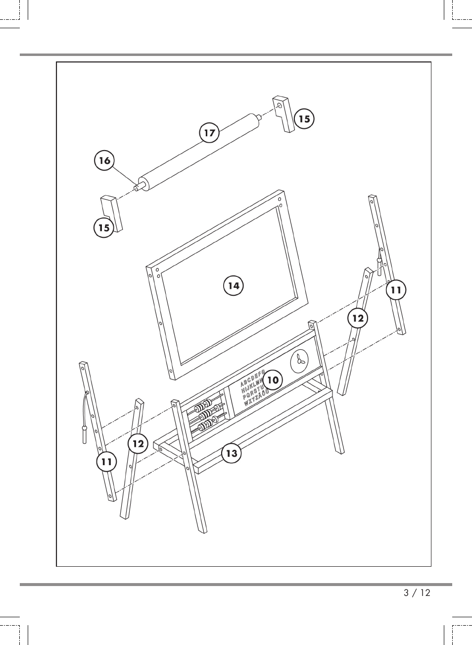 Playtive Kids' Easel User Manual | Page 3 / 12