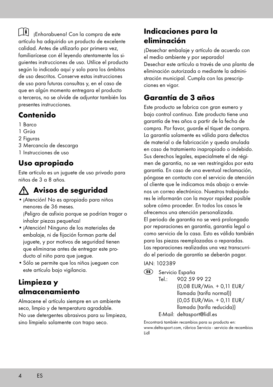 Playtive HARBOUR User Manual | Page 4 / 8