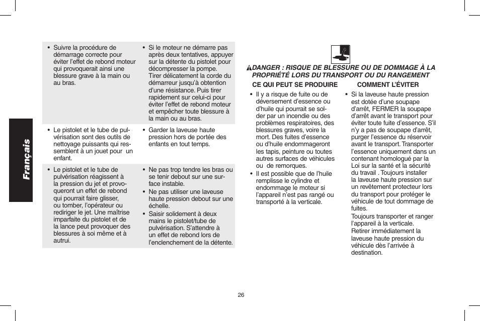 Français | DeWalt N000589 User Manual | Page 26 / 64
