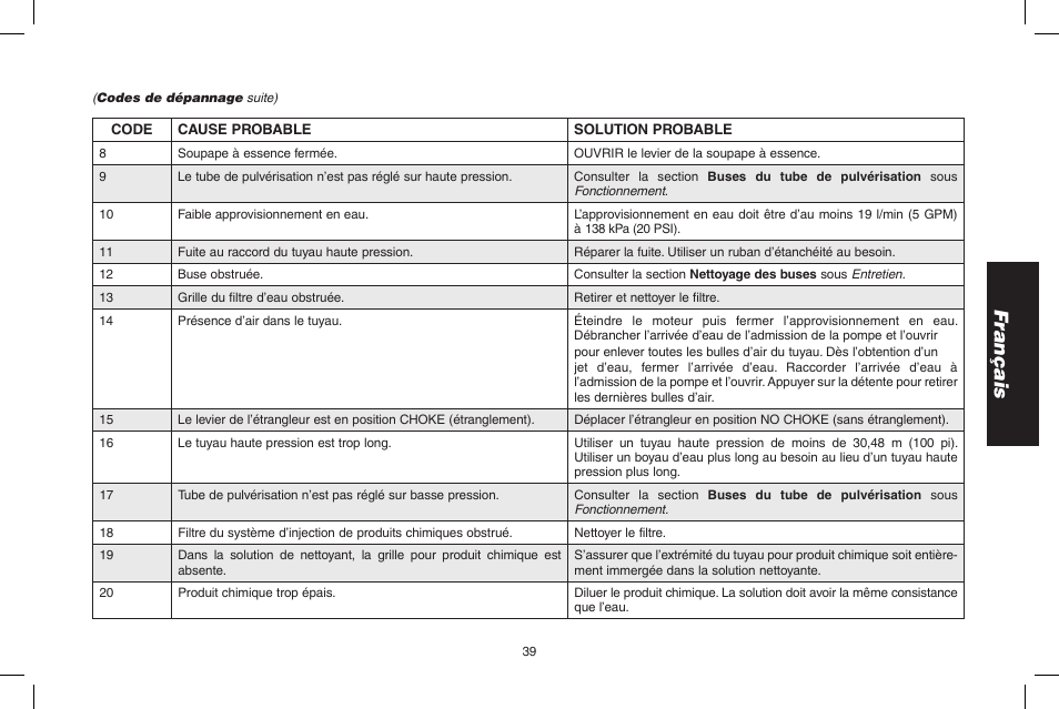 Français | DeWalt N000589 User Manual | Page 39 / 64