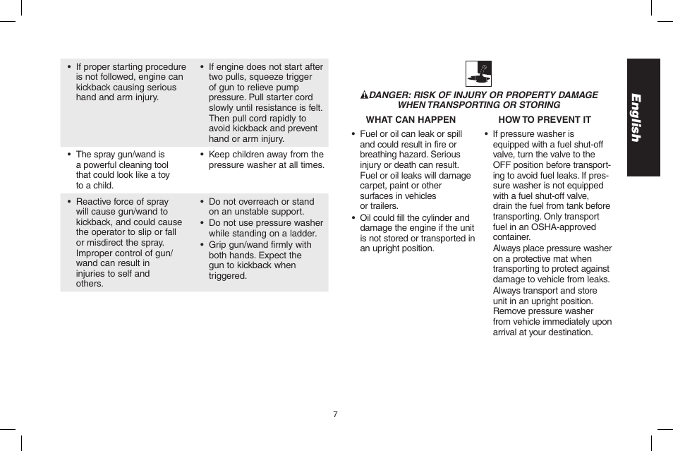 English | DeWalt N000589 User Manual | Page 7 / 64