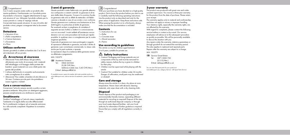 Playtive CONSTRUCTION VEHICLES User Manual | Page 2 / 2