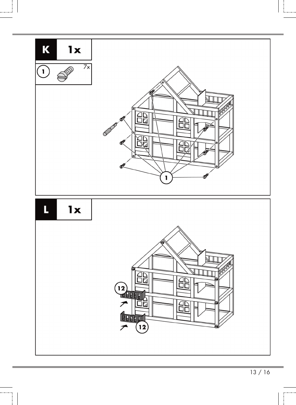 Playtive Puppenhaus User Manual | Page 13 / 16