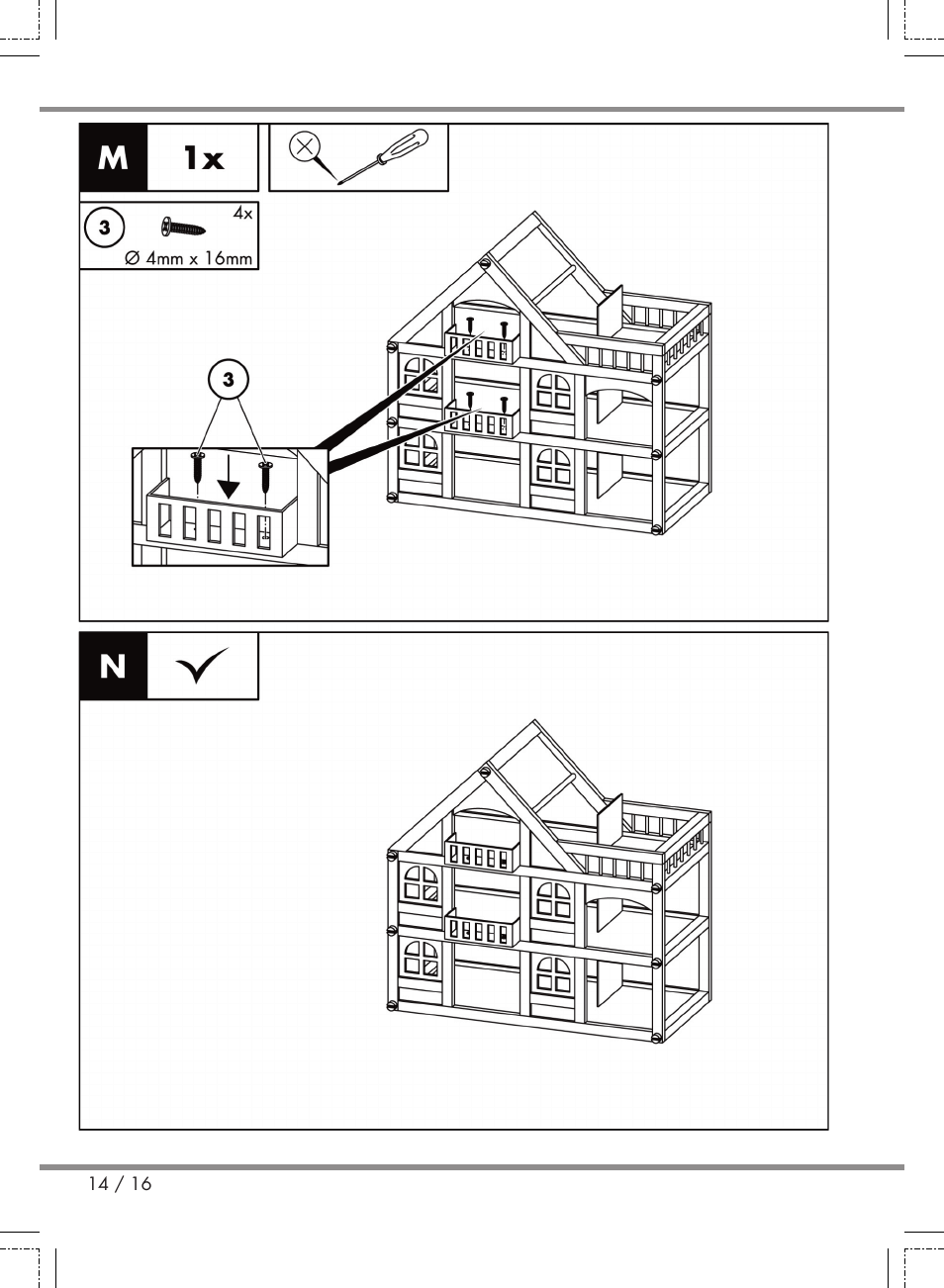 Playtive Puppenhaus User Manual | Page 14 / 16