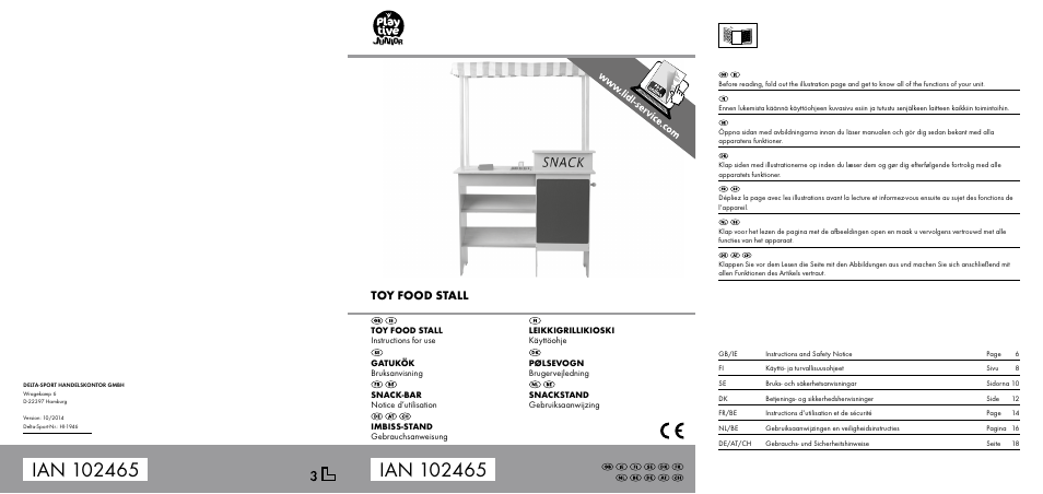 Playtive Toy Food Stall User Manual | 18 pages