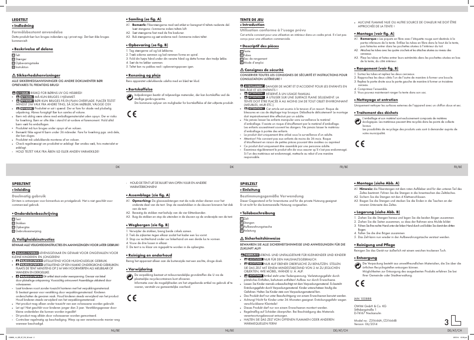 Playtive Play Tent User Manual | Page 2 / 2