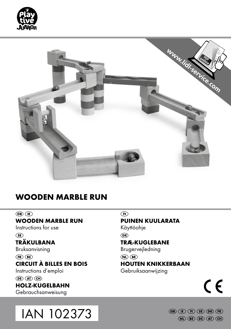 Playtive WOODEN MARBLE RUN User Manual | 12 pages