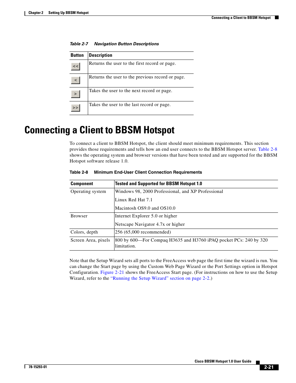 Connecting a client to bbsm hotspot | Cisco BBSM 1 User Manual | Page 21 / 42