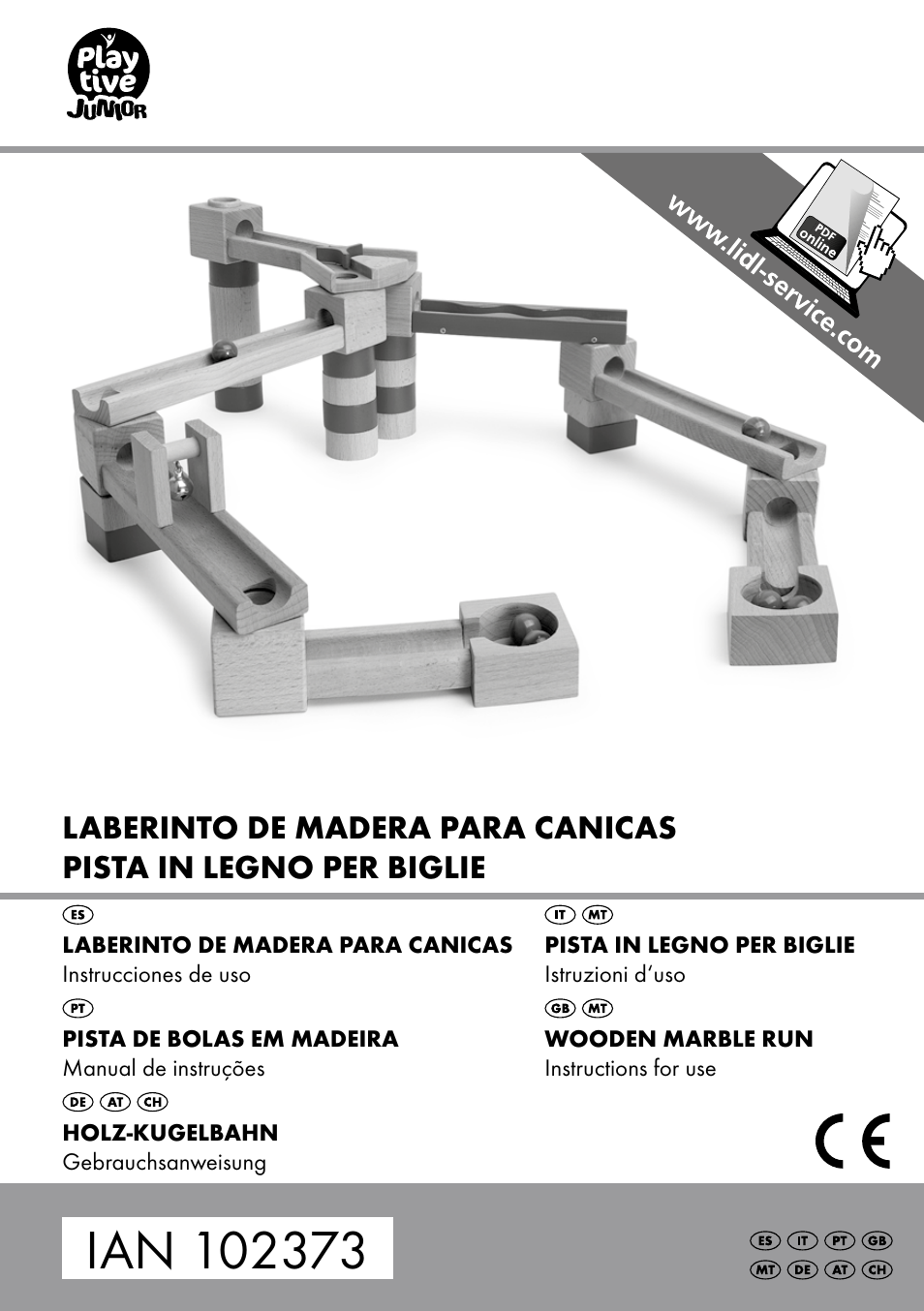 Playtive WOODEN MARBLE RUN User Manual | 8 pages