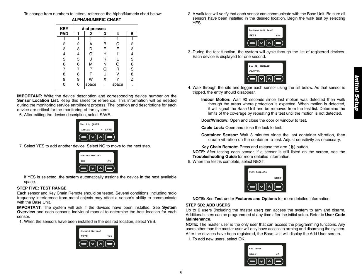 Initial setup | DeWalt DS100 User Manual | Page 13 / 104