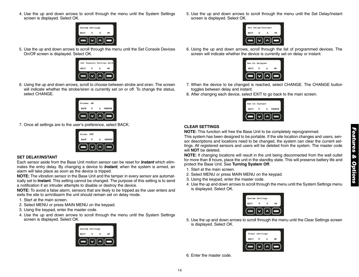 Featur es & options | DeWalt DS100 User Manual | Page 21 / 104