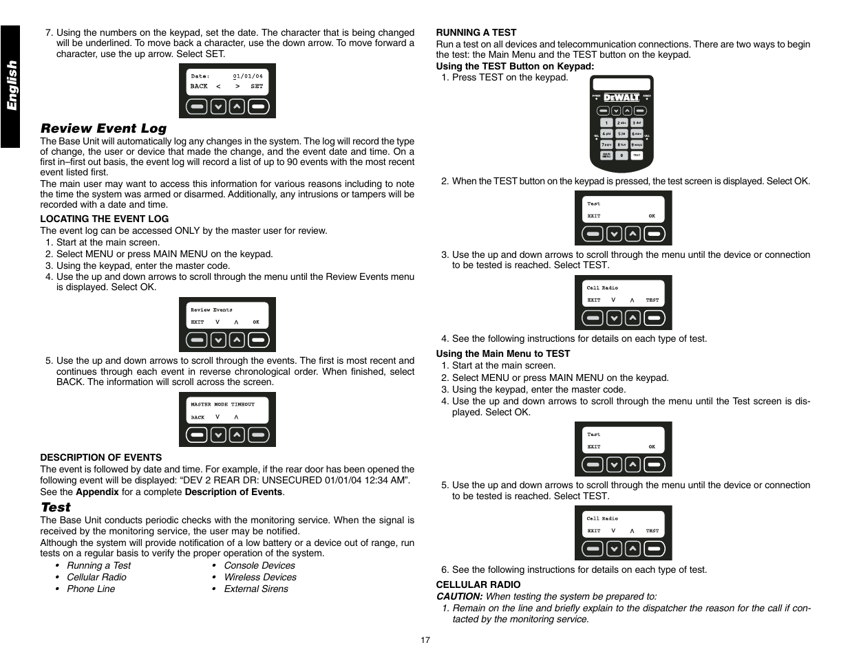 DeWalt DS100 User Manual | Page 24 / 104