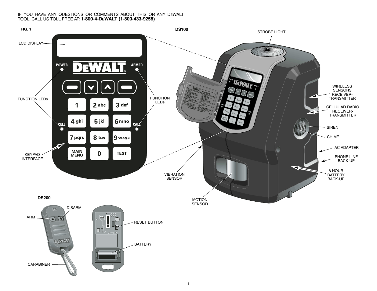 DeWalt DS100 User Manual | Page 3 / 104