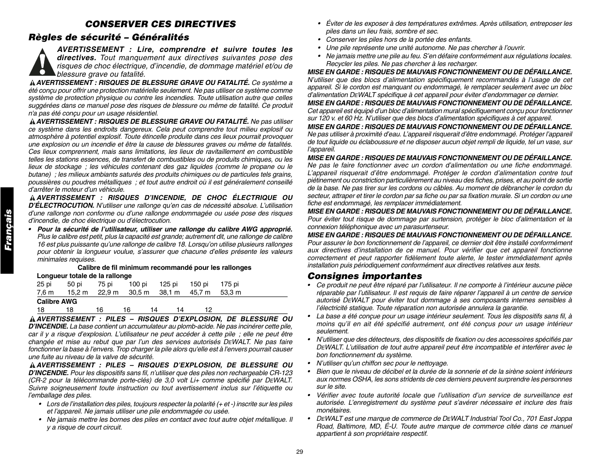 DeWalt DS100 User Manual | Page 36 / 104