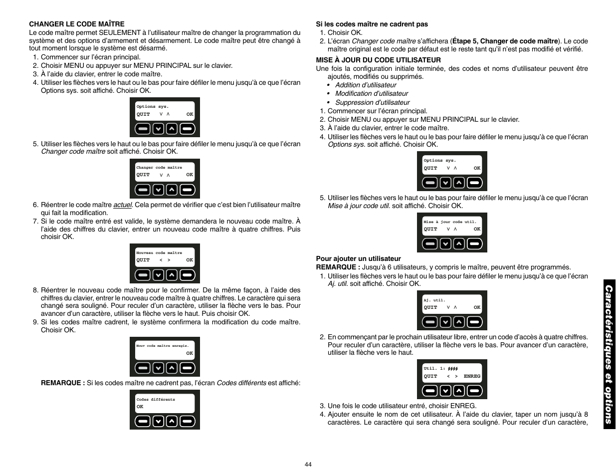 Caractéristiques et options | DeWalt DS100 User Manual | Page 51 / 104
