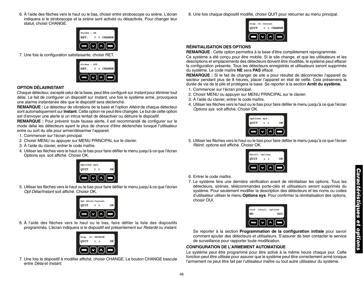 Caractéristiques et options | DeWalt DS100 User Manual | Page 53 / 104