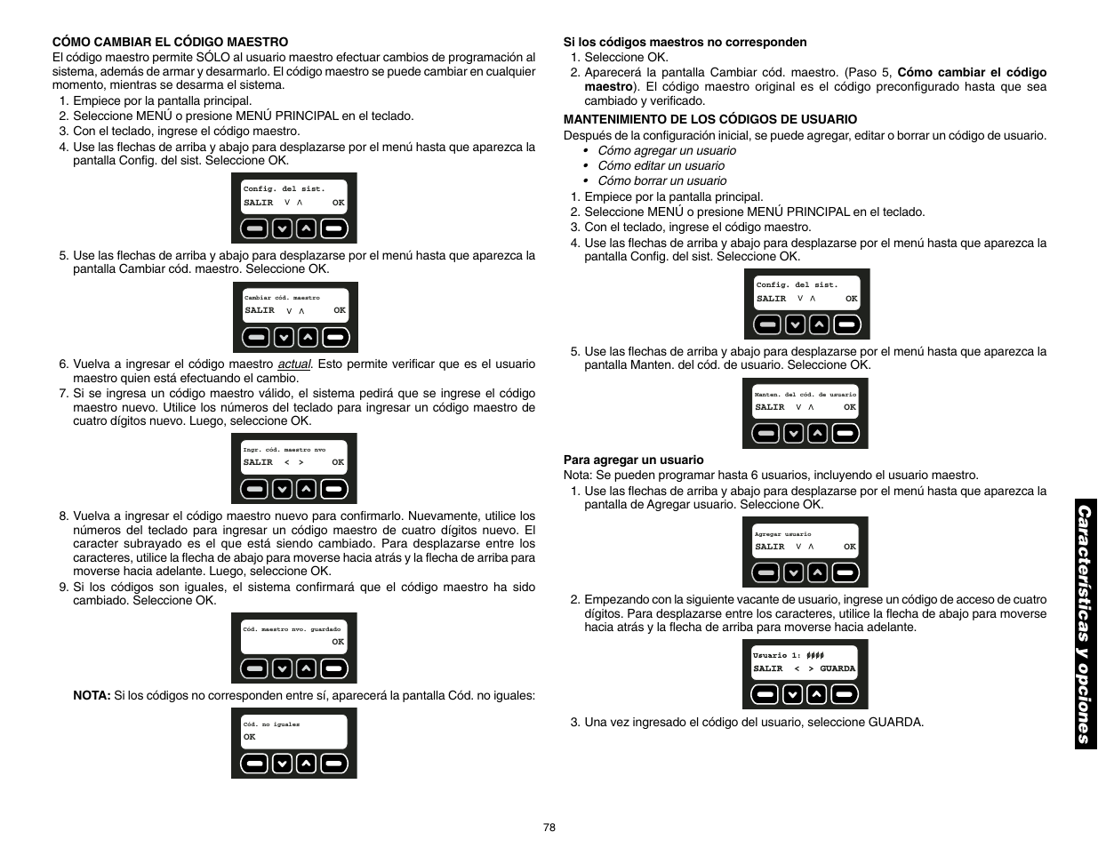 Características y opciones | DeWalt DS100 User Manual | Page 85 / 104