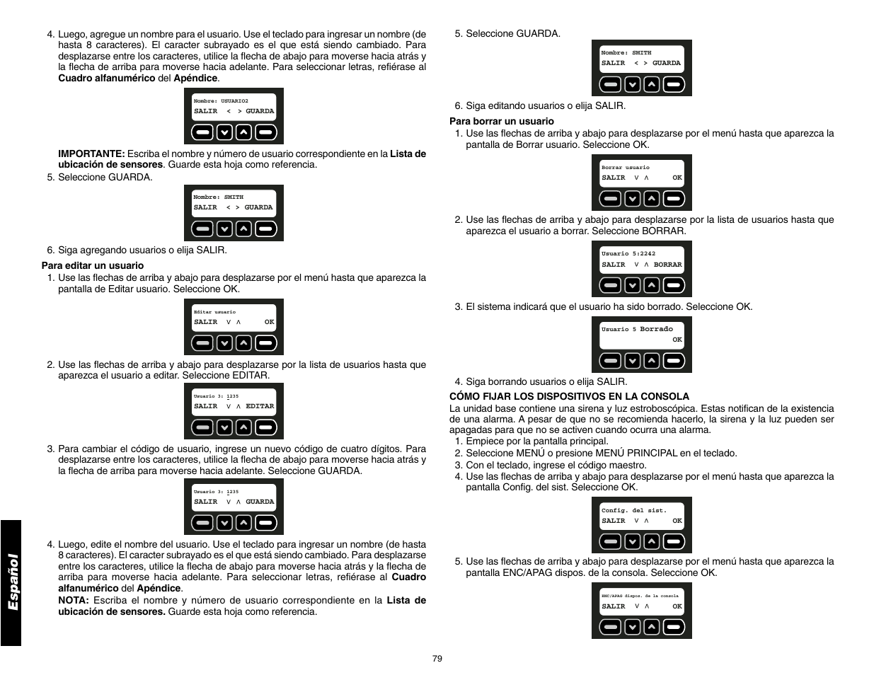 Español | DeWalt DS100 User Manual | Page 86 / 104