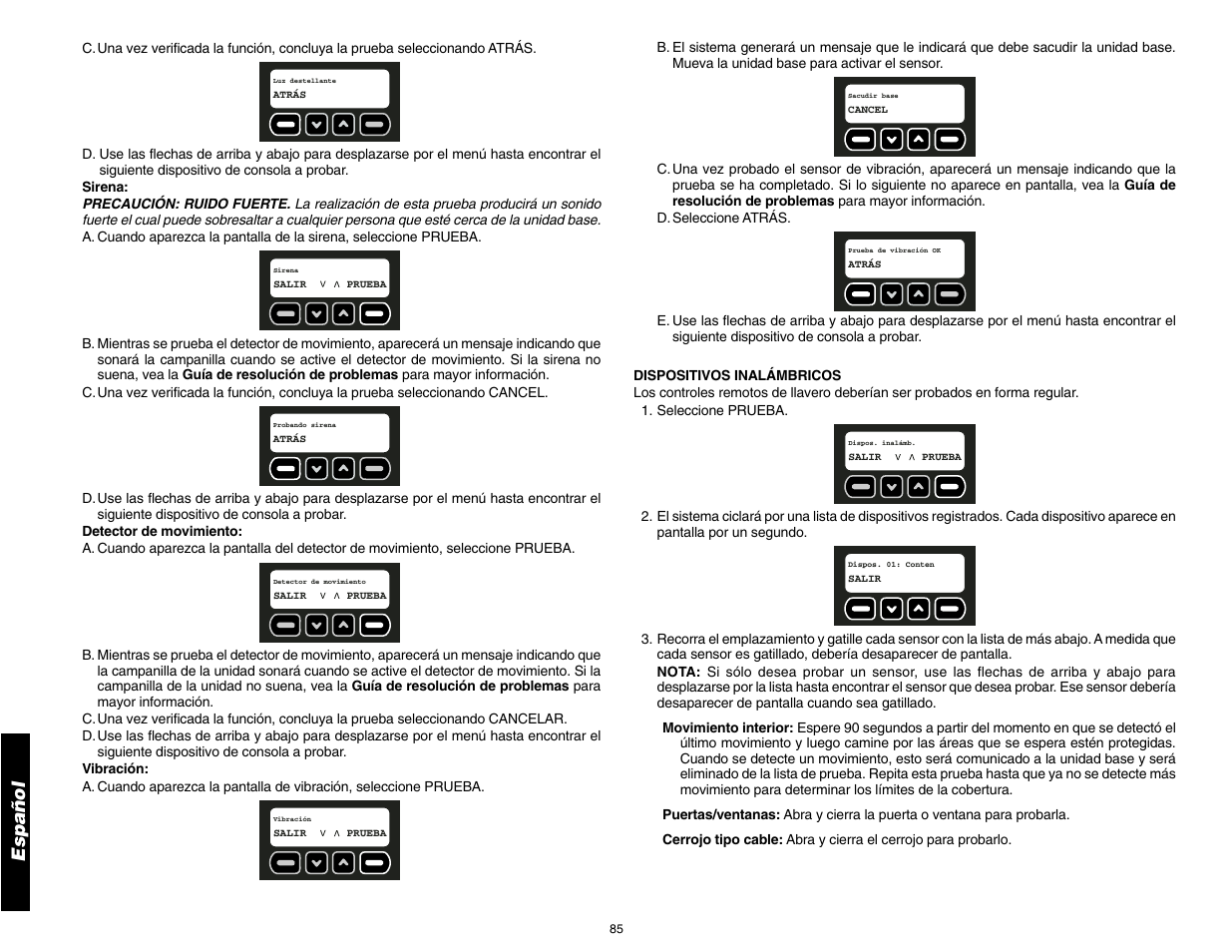 Español | DeWalt DS100 User Manual | Page 92 / 104