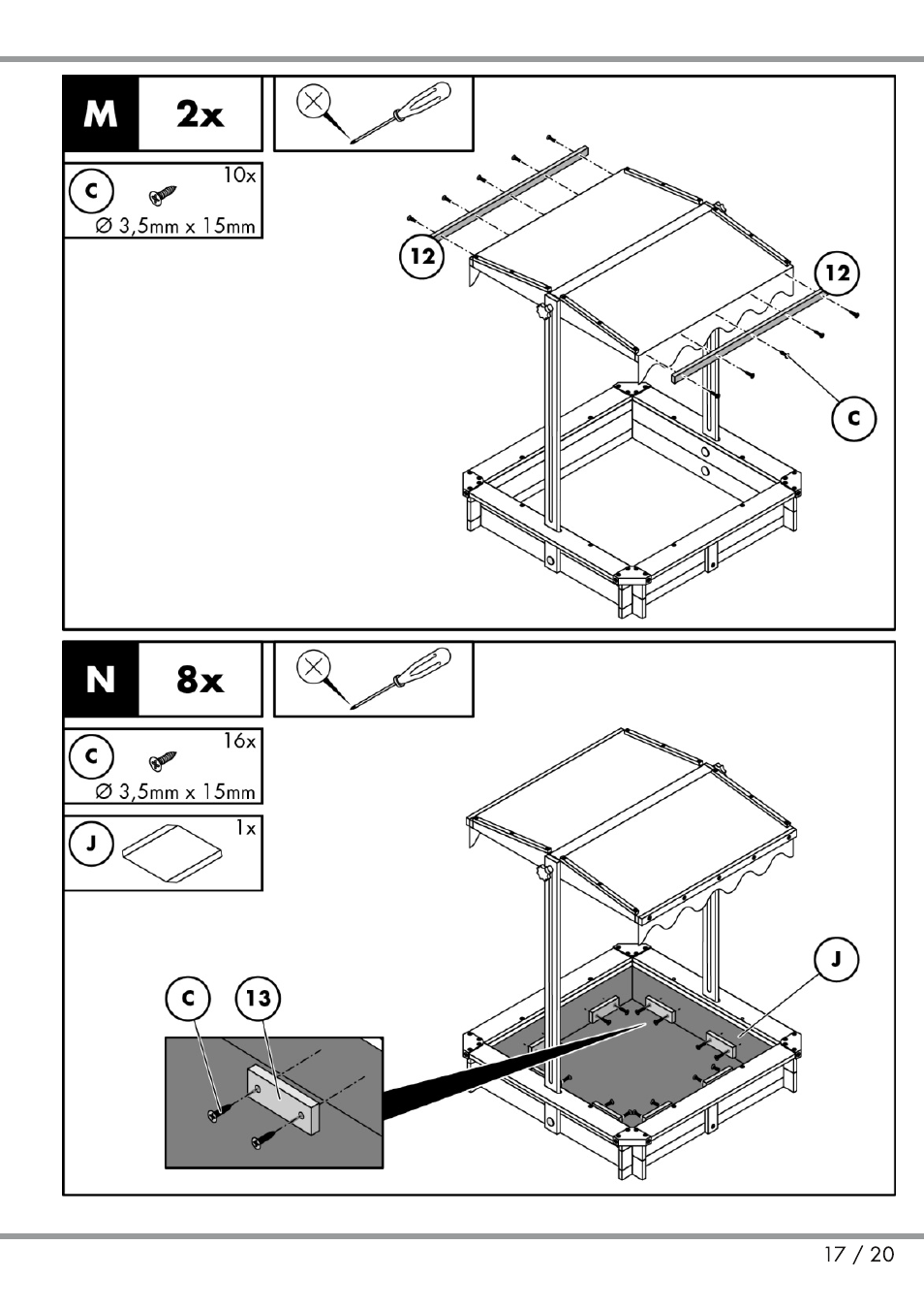 Playtive Sandpit User Manual | Page 17 / 20