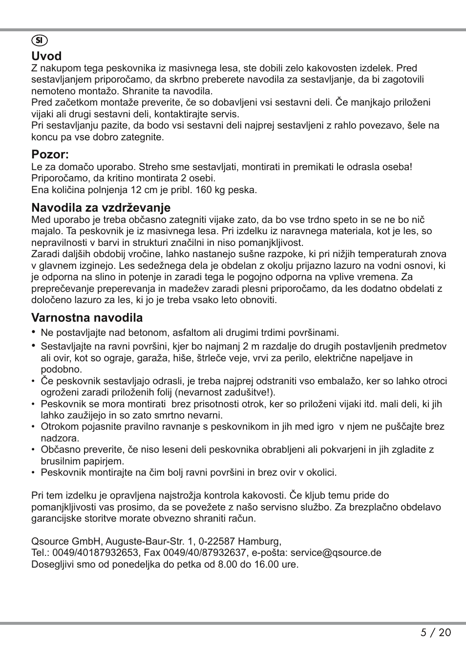 Playtive Sandpit User Manual | Page 5 / 20