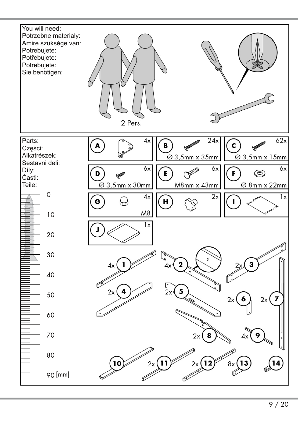 Playtive Sandpit User Manual | Page 9 / 20