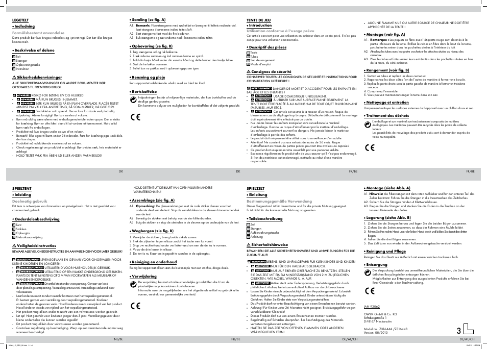 Playtive Play Tent User Manual | Page 2 / 2