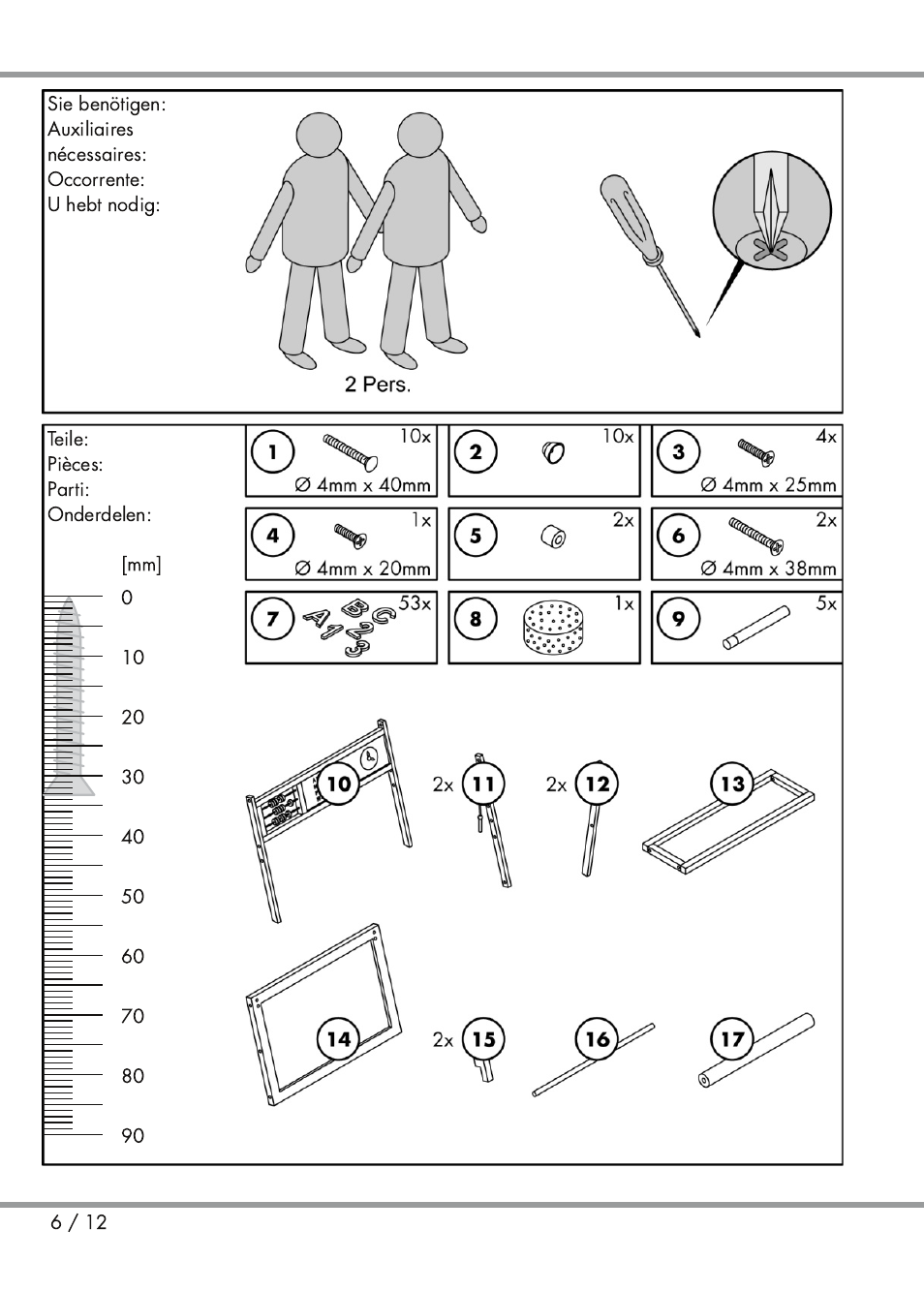 Playtive Kids' Easel User Manual | Page 6 / 12