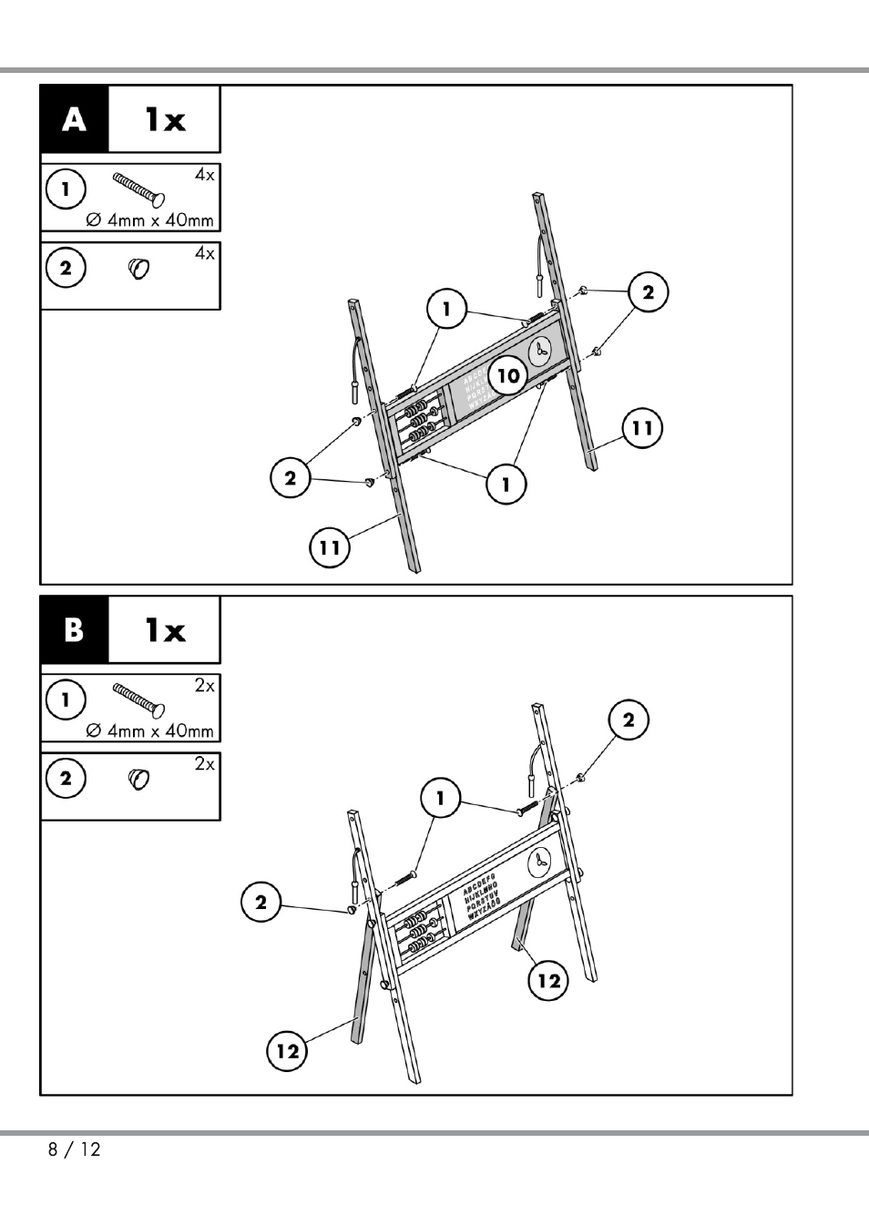 Playtive Kids' Easel User Manual | Page 8 / 12