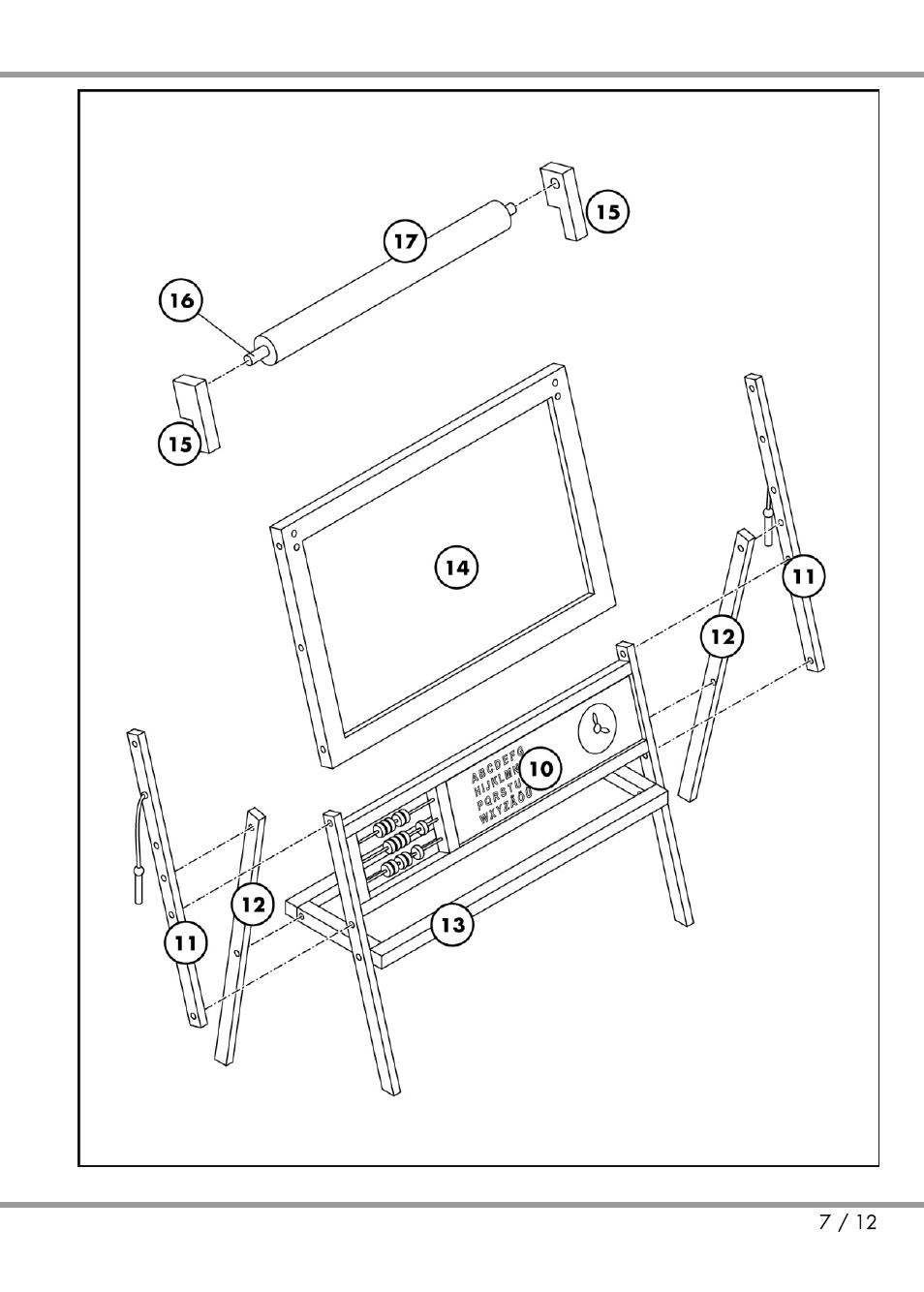 Playtive Kids' Easel User Manual | Page 7 / 12