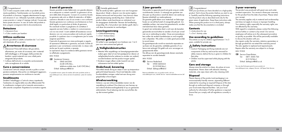 Playtive 5-in-1 Activity Cube User Manual | Page 2 / 2