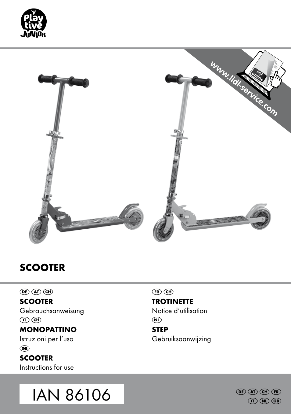 Playtive Scooter User Manual | 20 pages