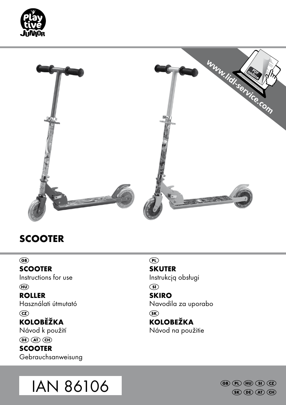 Playtive Scooter User Manual | 28 pages