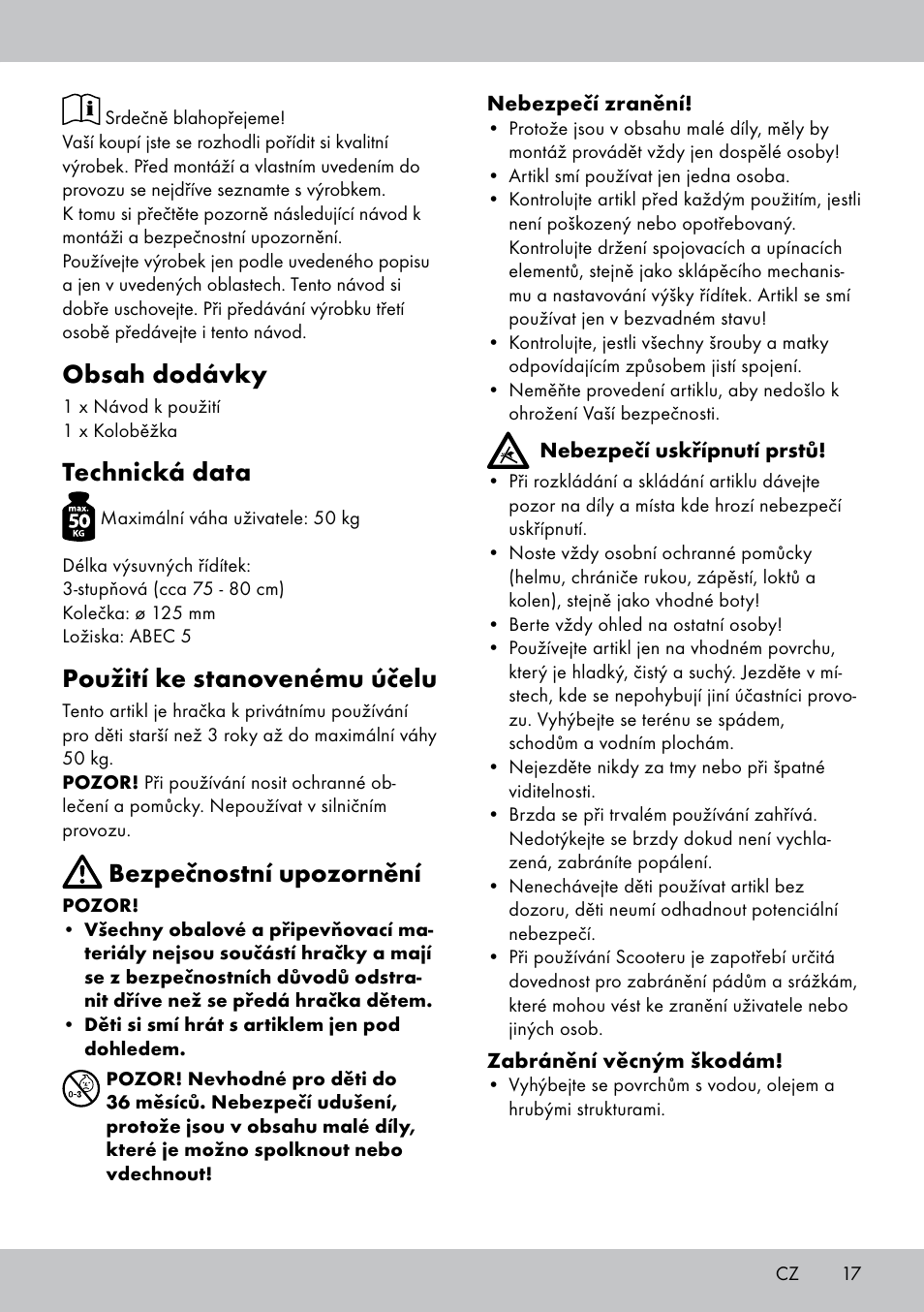 Playtive Scooter User Manual | Page 17 / 28